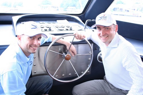 (from left to right): Callum Laing, chairman of the Samui Regatta organising committee and Christian Lukey, Web Sawasdee Plc’s chief operation officer, partners of the Samui Regatta 2009, destined to become one of Asia’s top sporting events. - Samui Regatta © SW